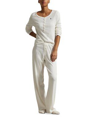 #1723 Polo Ralph Lauren Henley Wide Leg Pajama Set